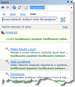 The Analysis toolset
