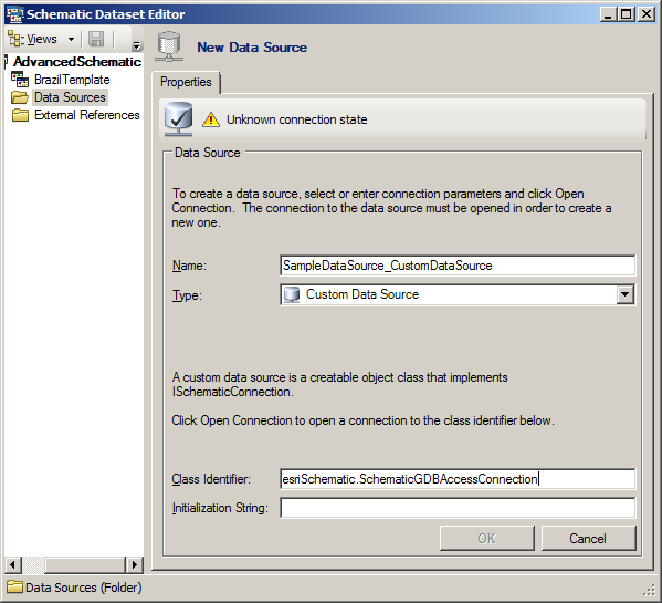 Specifying the Class Identifier parameter for a Custom Data Source - sample