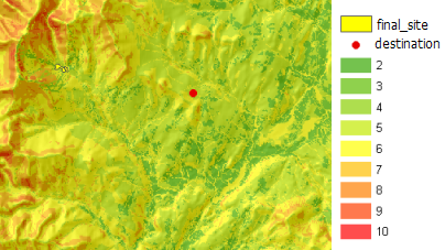 Cost-surface map