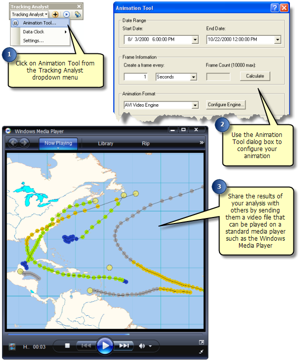 Animation Tool allows you to quickly share the results of your analysis with others