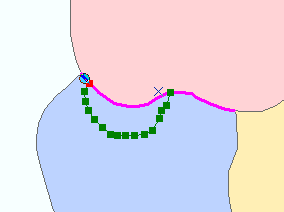 Reshaping a shared topology edge