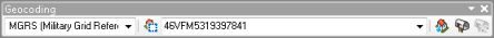 MGRS locator in Geocoding toolbar