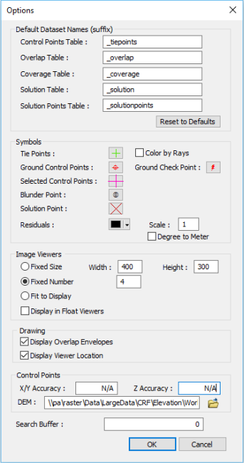 Block adjustment options