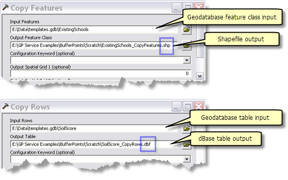 Shapefile and dBASE output