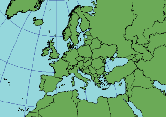 Illustration of Cassini-Soldner projection