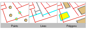 Finding features that intersect with line features