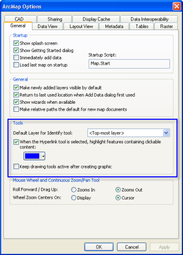 Setting the hyperlink display color