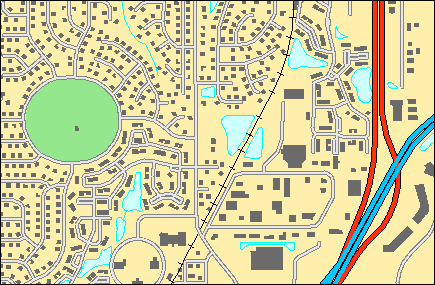 At 1:18,000 scale small buildings, local streets, and individual freeway lanes can be shown.