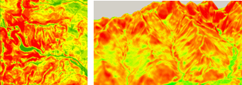 Slope raster derived from elevation