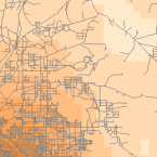 Density of roads