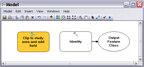 The model tool cannot be used in another model because it has no output parameters