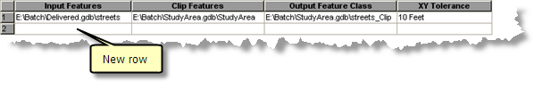 Batch grid with the added row