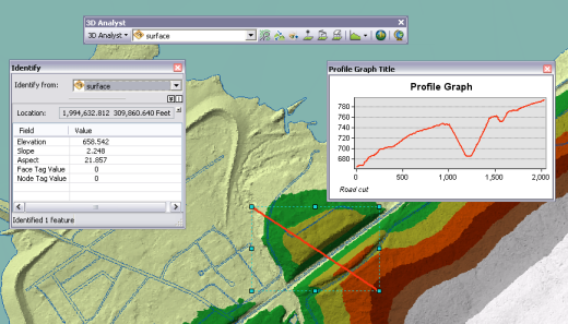 Interactive query of surfaces