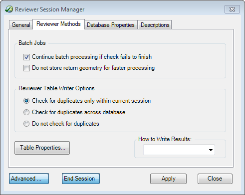 Reviewer Methods tab