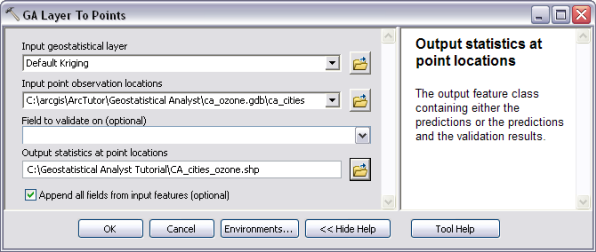 GA Layer To Points tool