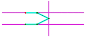 Selected feature's vertices