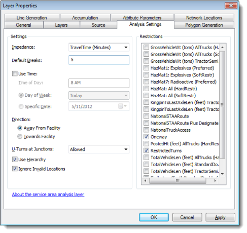 The Analysis Settings tab