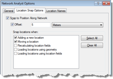 Snapping options for loading locations