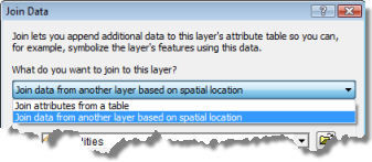 Choosing to join based on spatial location