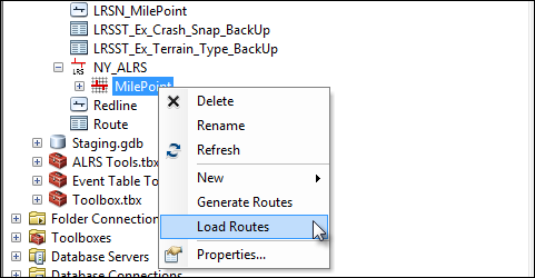 Launch the Load Routes tool