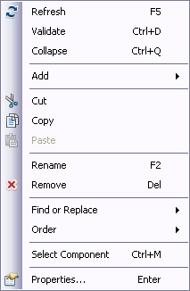 The Grids and Graticules Designer context menu