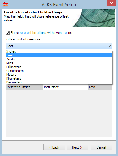 Offset unit of measure configured