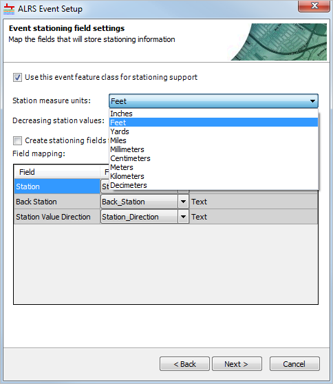 Configuring station measure units