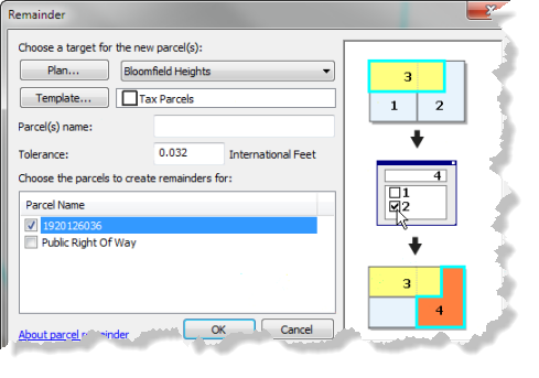 Remainder dialog box