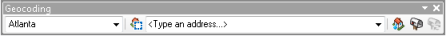 Type address on Geocoding toolbar