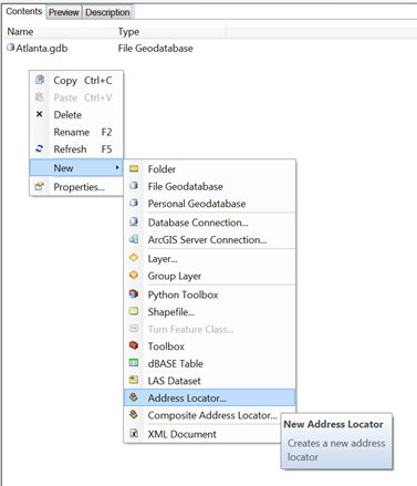 Create Address Locator