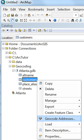 arcmap geocoding