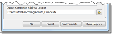 Set output composite address locator