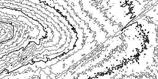 Contours derived from full-resolution lidar