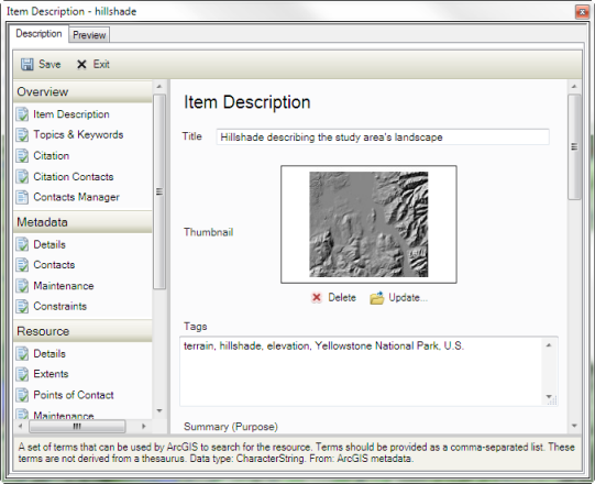 You can edit an item's complete metadata if you choose an appropriate metadata style