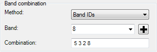 Band combination example using band IDs
