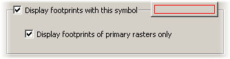 Display footprints check box