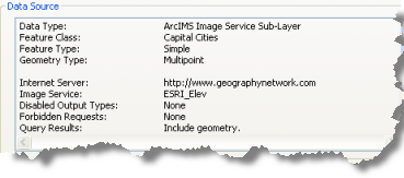 ArcIMS sublayer data source