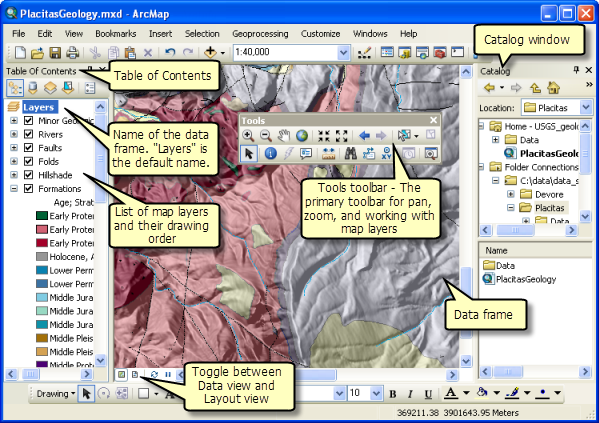 Data view in ArcMap
