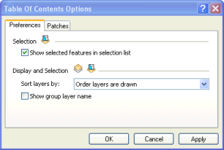 Setting options for the appearance of your table of contents