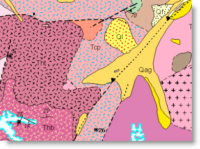 Masks around geological unit annotation