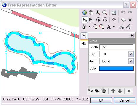 The Free Representation Editor dialog box