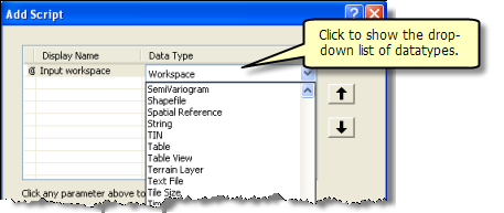 Defining a parameter's data type