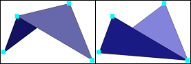 Differences in 3D polygon interiors, given the same four points