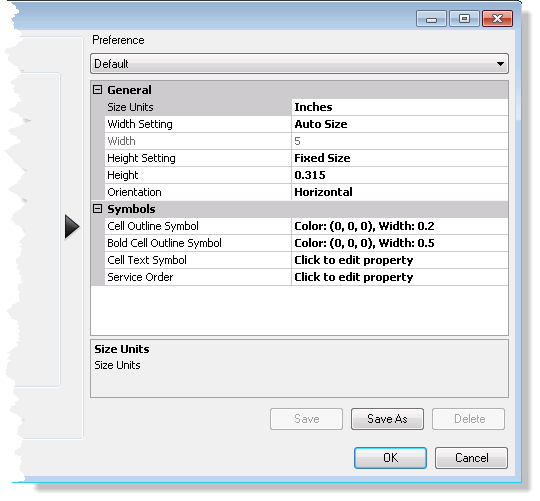 Communication Row dialog box