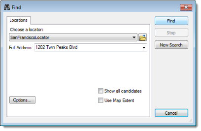 The Find dialog box