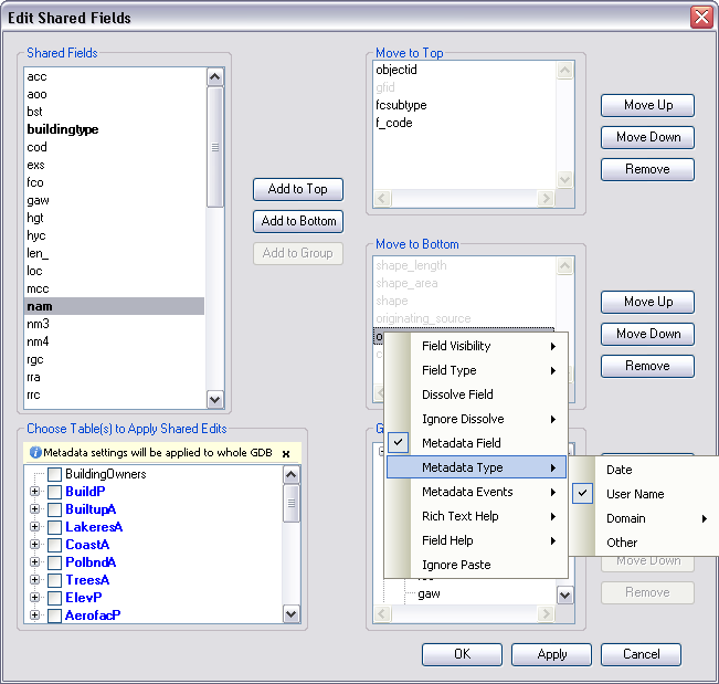 Name metadata type defined