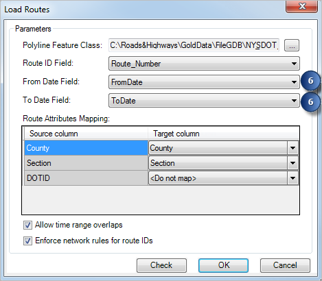 Select the from and to date fields