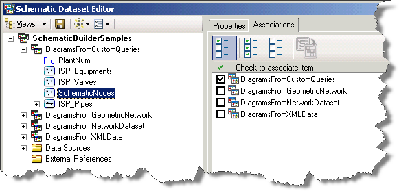 SchematicNodes' Associations tab