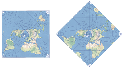 Images of the Peirce projection shown in square and diamond orientation