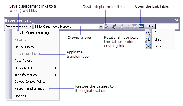 Georeferencing toolbar